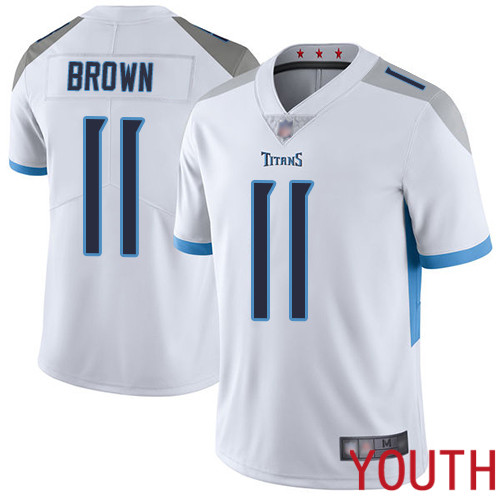 Tennessee Titans Limited White Youth A.J. Brown Road Jersey NFL Football 11 Vapor Untouchable